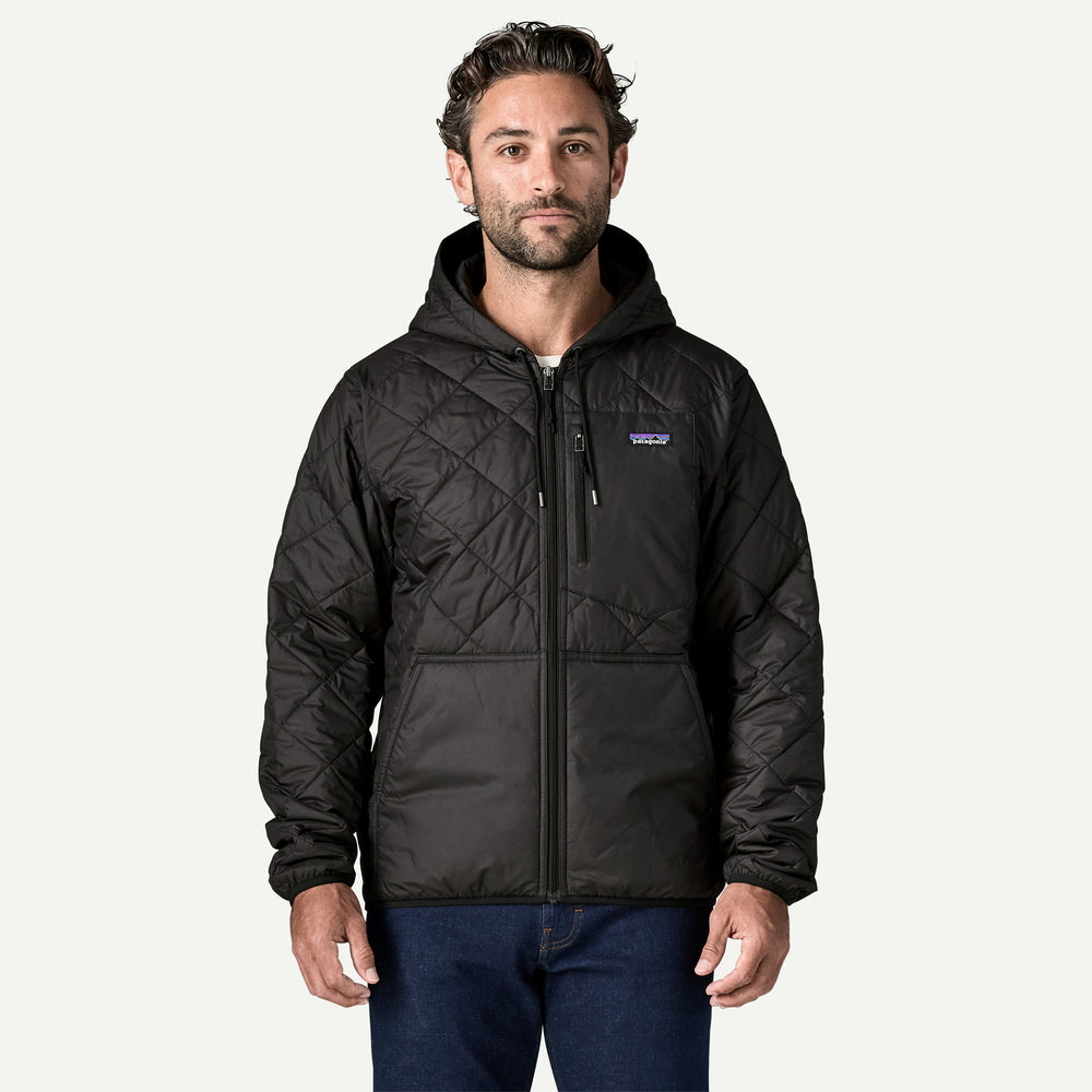 Patagonia Men's Diamond Quilted Bomber Hoody - Black W Black - Sun Diego Boardshop