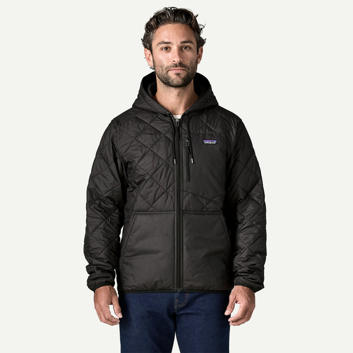 Patagonia Men's Diamond Quilted Bomber Hoody - Black W Black - Sun Diego Boardshop