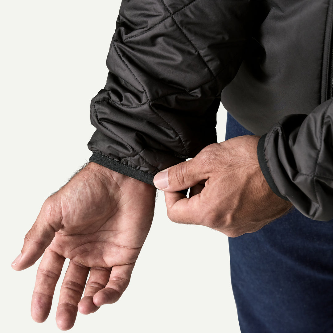 Patagonia Men's Diamond Quilted Bomber Hoody - Black W Black - Sun Diego Boardshop