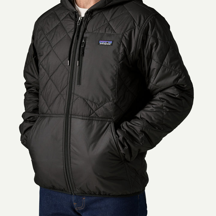 Patagonia Men's Diamond Quilted Bomber Hoody - Black W Black - Sun Diego Boardshop