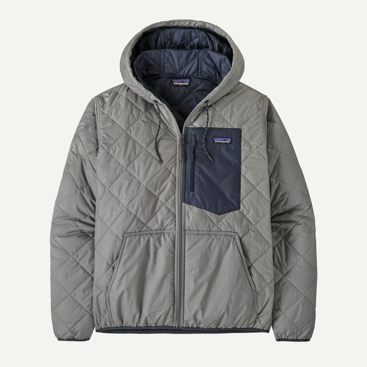 Patagonia Diamond Quilted Bomber Hoody - Forever Grey - Sun Diego Boardshop