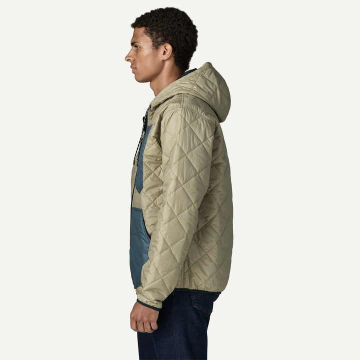 Patagonia Men's Diamond Quilted Bomber Hoody - Weathered Stone W Summit Blue - Sun Diego Boardshop