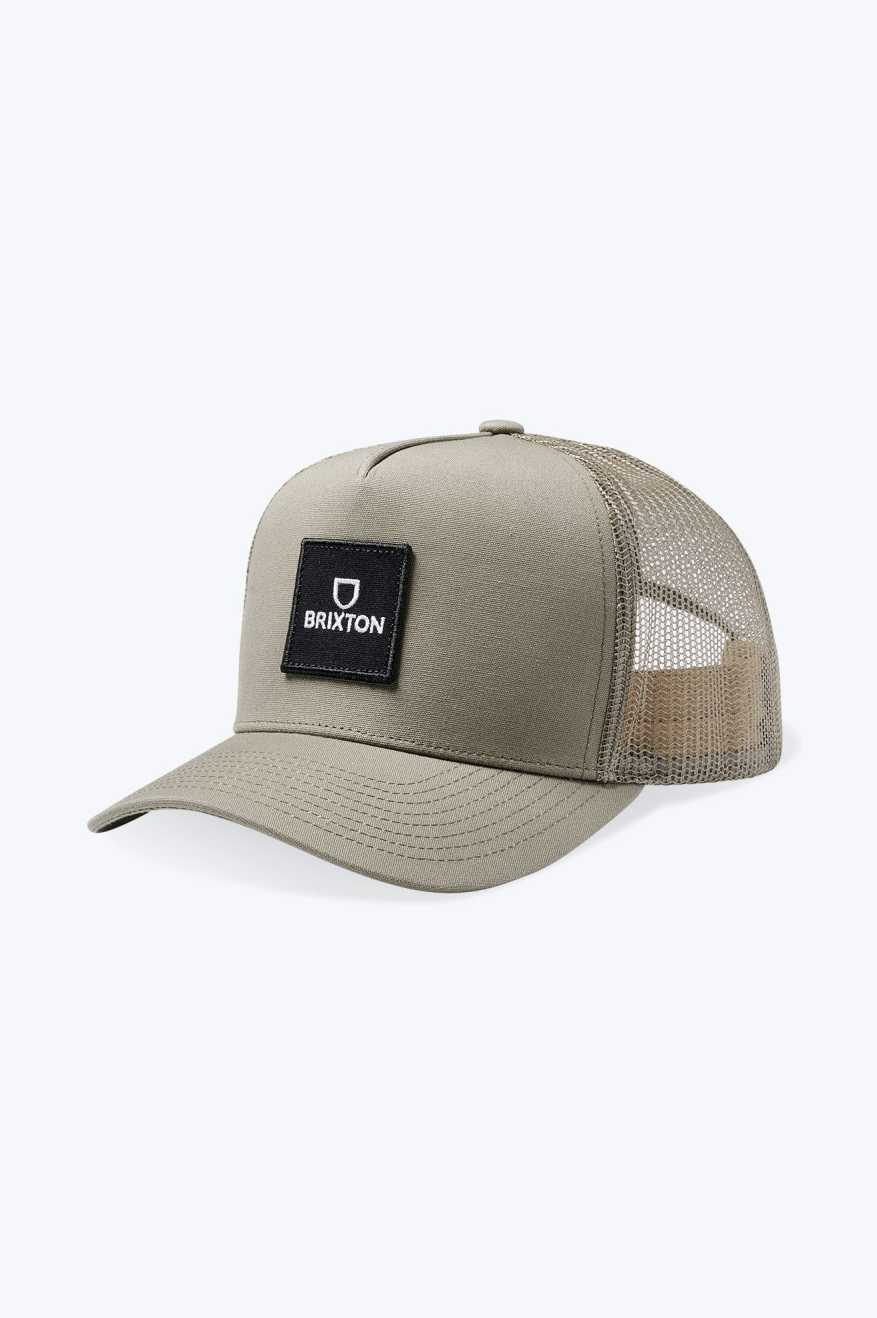 Brixton ALPHA BLOCK NETPLUS MP TRUCKER HAT - CINDER GREY - Sun Diego Boardshop