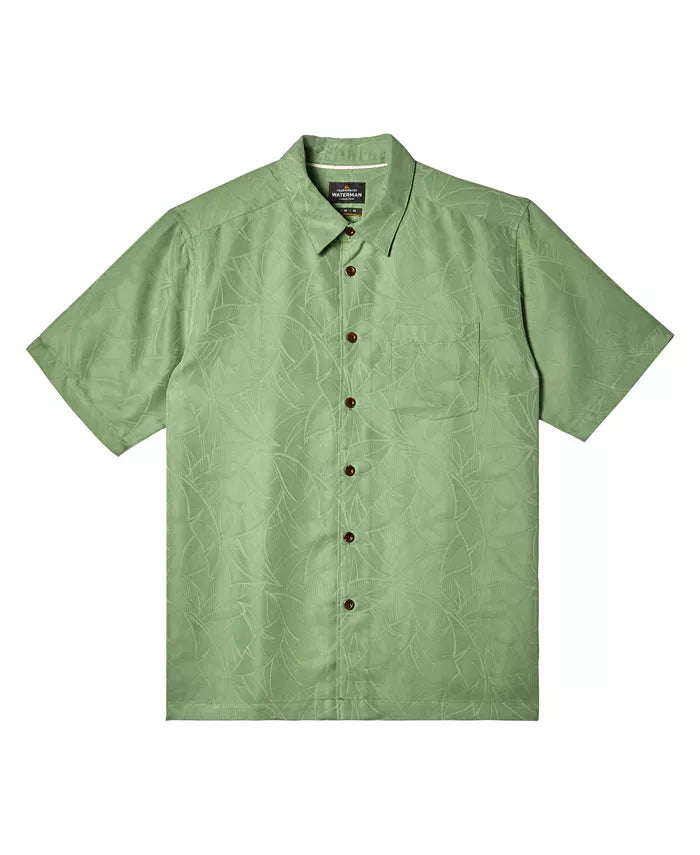 Quiksilver Waterman Island Jungle Short Sleeve Shirt - LODEN FROST - Sun Diego Boardshop