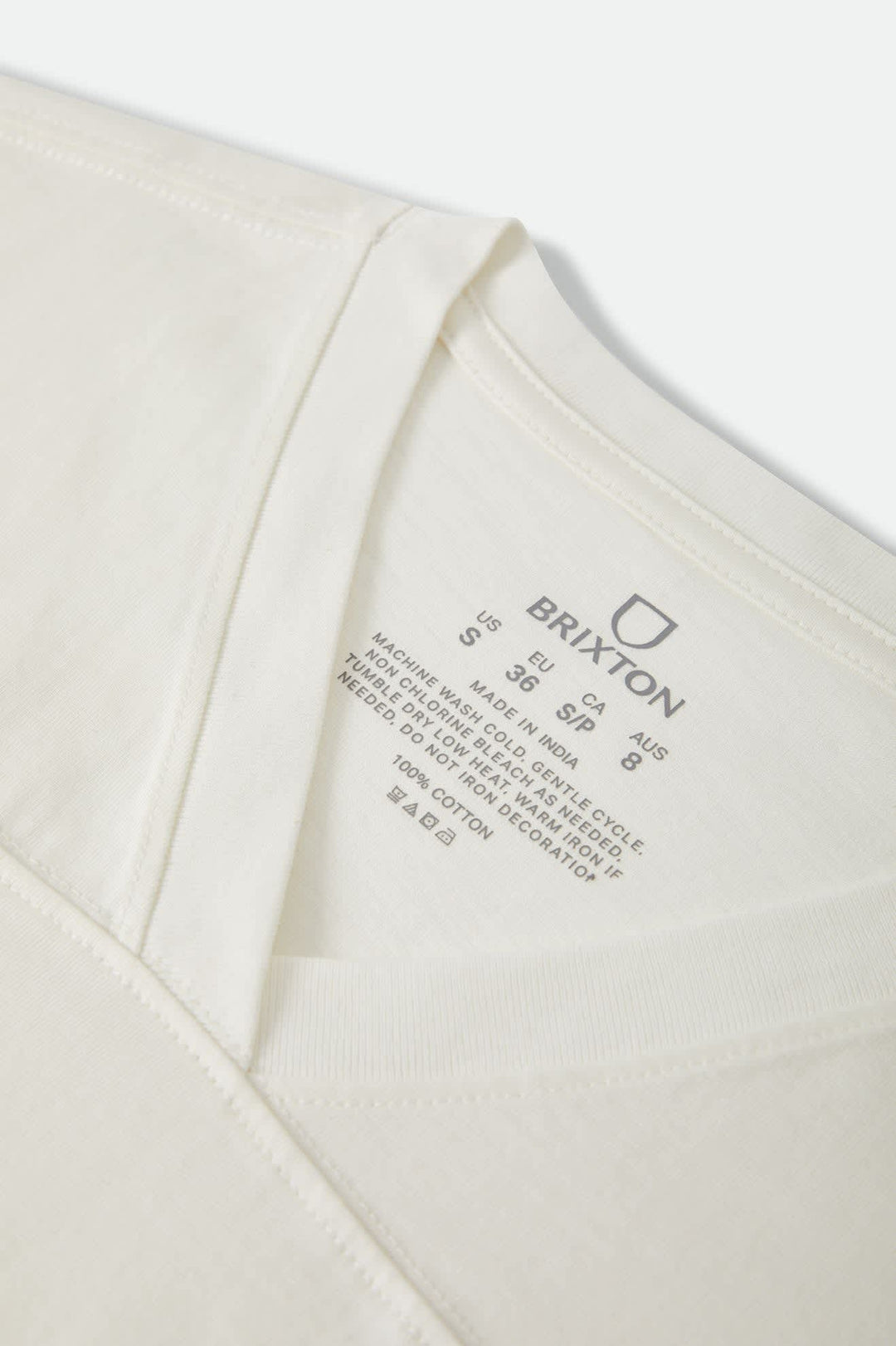 Brixton Women's Boxy Cropped Football T-Shirt - Off White - Sun Diego Boardshop