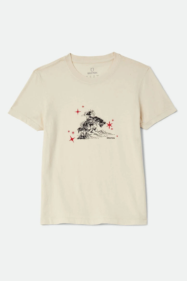 Brixton Women's Mid Century Ranch Slim Crew T-Shirt - Whitecap - Sun Diego Boardshop