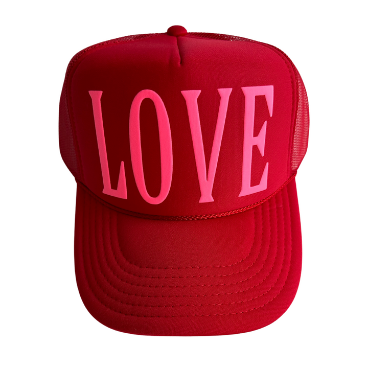 Local Beach Love Days Trucker Hat - RED - Sun Diego Boardshop