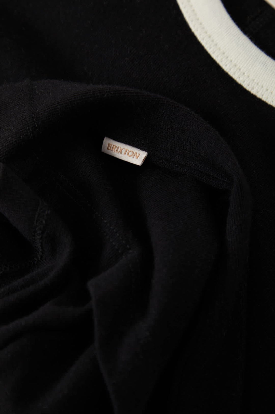 Brixton Women's Carefree Organic Garment Dye Ringer T-Shirt - Black/Off White - Sun Diego Boardshop