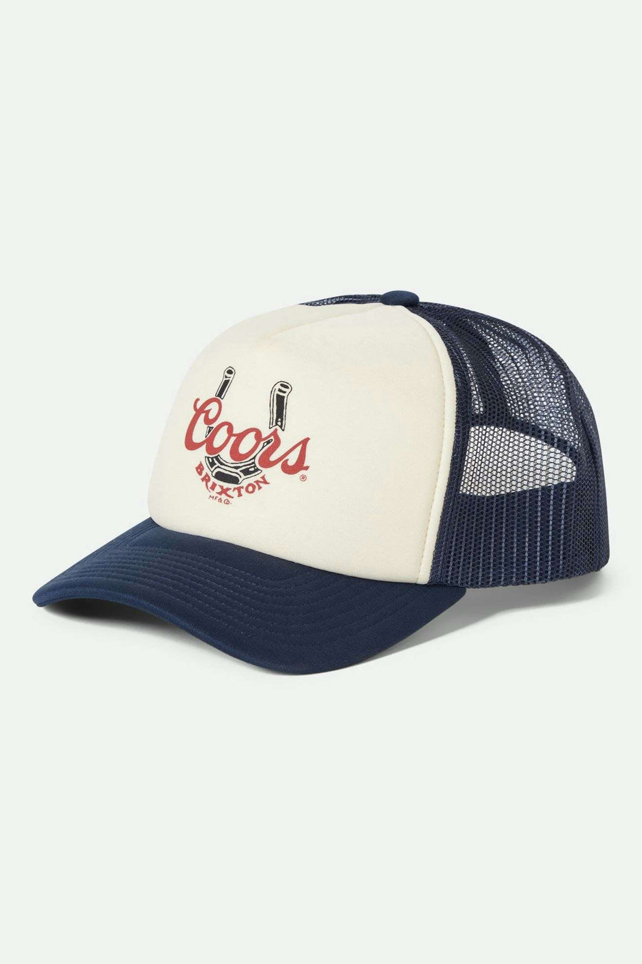 Brixton Coors Luck Trucker Hat - WASHED NAVY/WHITE - Sun Diego Boardshop