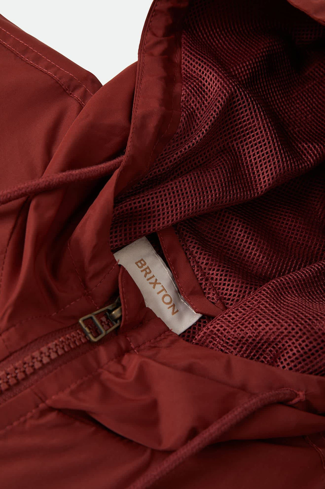 Brixton Women's Parsons Lightweight Hooded Windbreaker - Dark Brick/Whitecap - Sun Diego Boardshop