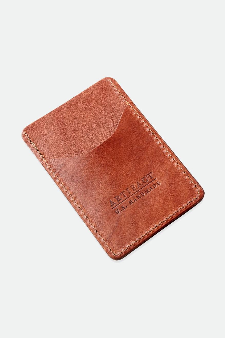 Brixton x Artifact Leather Card Holder Wallet - Brown - Sun Diego Boardshop