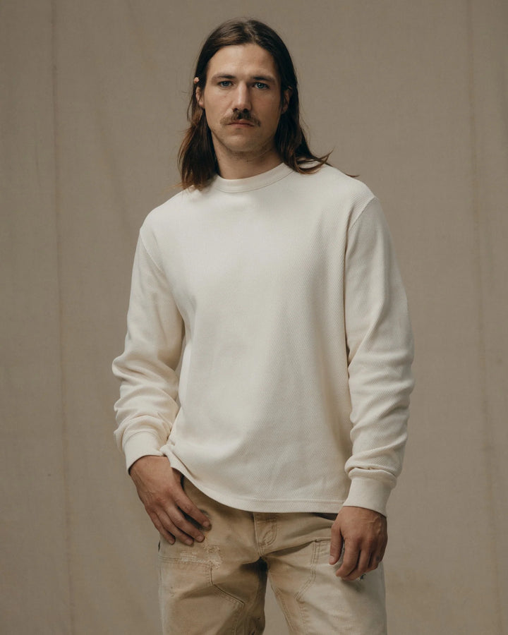 Filson Men's Waffle Knit Thermal Crewneck - Sand - Sun Diego Boardshop