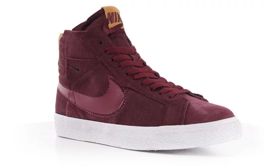 Nike SHOE ZOOM BLAZER MID PRM - MIDNIGHT MAROON/ROSEWOOD - Sun Diego Boardshop