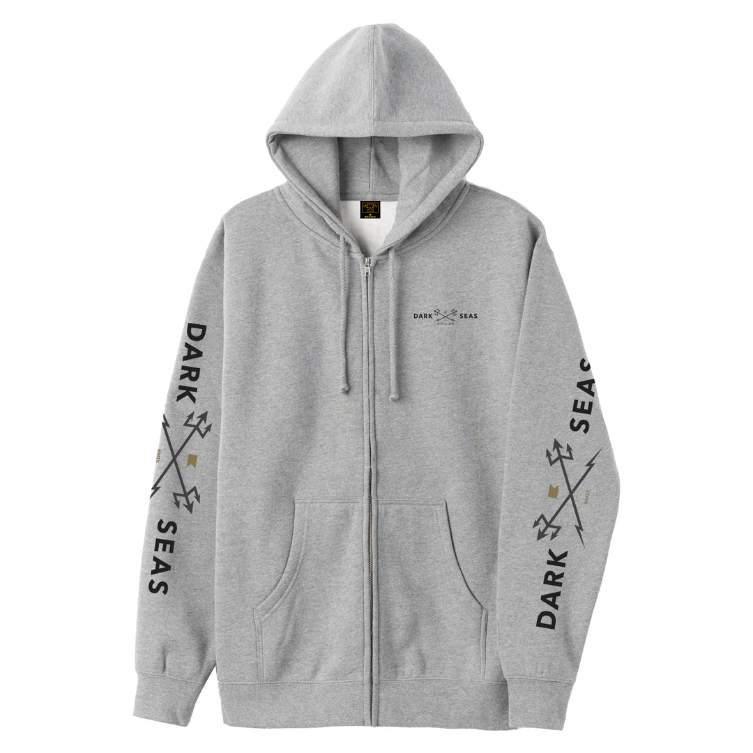 Dark Seas HEADMASTER ZIP HOOD - GUNMETAL HEATHER - Sun Diego Boardshop