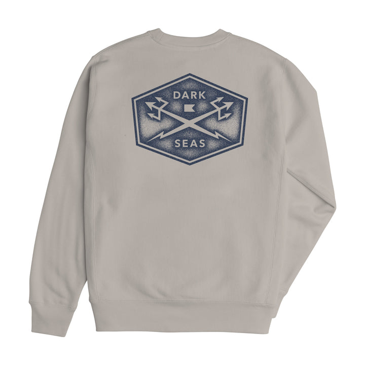 Dark Seas PROGRESSIVE GRAVEL PIGMENT CREWNECK - CEMENT - Sun Diego Boardshop