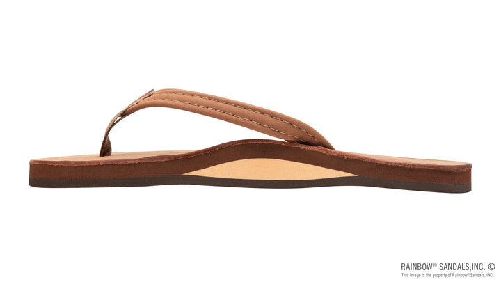 Rainbow Women's Single Layer Premier Leather with Arch Support and a 1/2" Narrow Strap - Redwood - Sun Diego Boardshop
