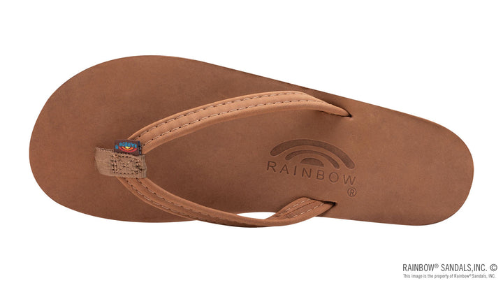 Rainbow Women's Single Layer Premier Leather with Arch Support and a 1/2" Narrow Strap - Redwood - Sun Diego Boardshop