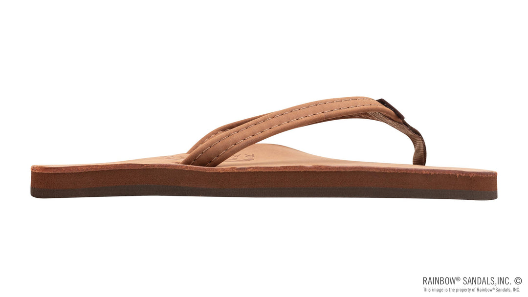 Rainbow Women's Single Layer Premier Leather with Arch Support and a 1/2" Narrow Strap - Redwood - Sun Diego Boardshop