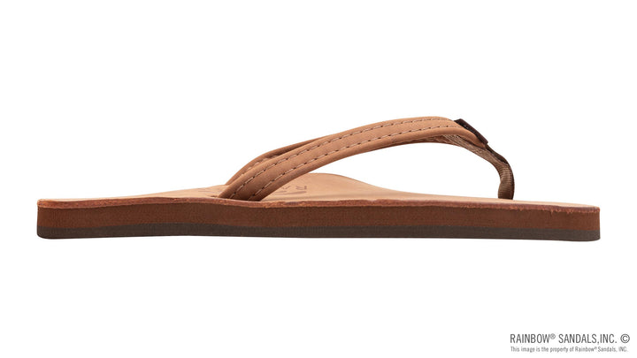 Rainbow Women's Single Layer Premier Leather with Arch Support and a 1/2" Narrow Strap - Redwood - Sun Diego Boardshop