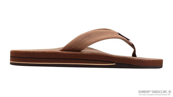 Rainbow Men's Luxury Leather Double Layer Arch Support - Nogales Wood