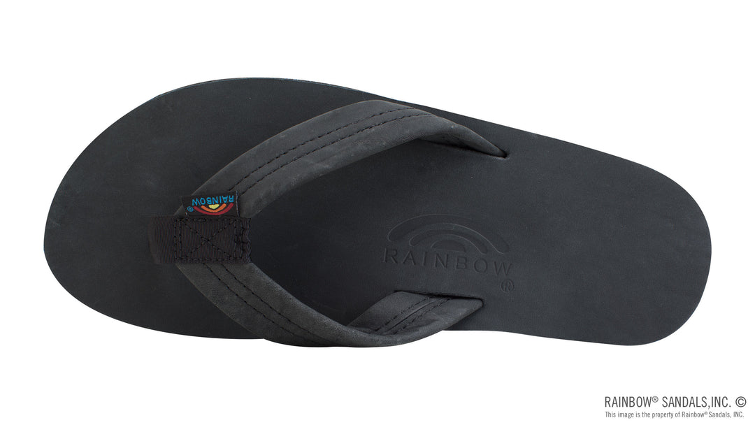 RAINBOW SANDALS Men's Double Layer Premier Leather with Arch Support Sandal - BLACK - Sun Diego Boardshop