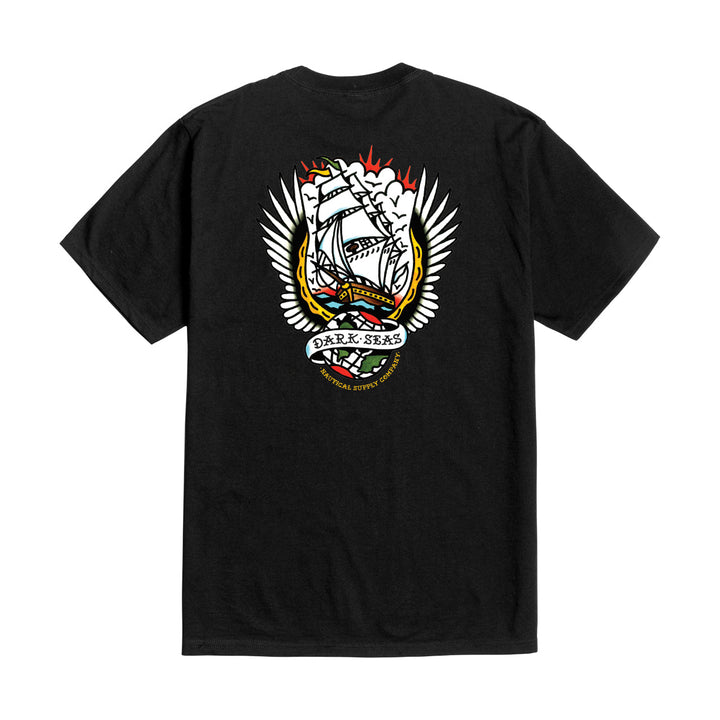 Dark Seas WORLDWIDE STOCK T-SHIRT - BLACK - Sun Diego Boardshop