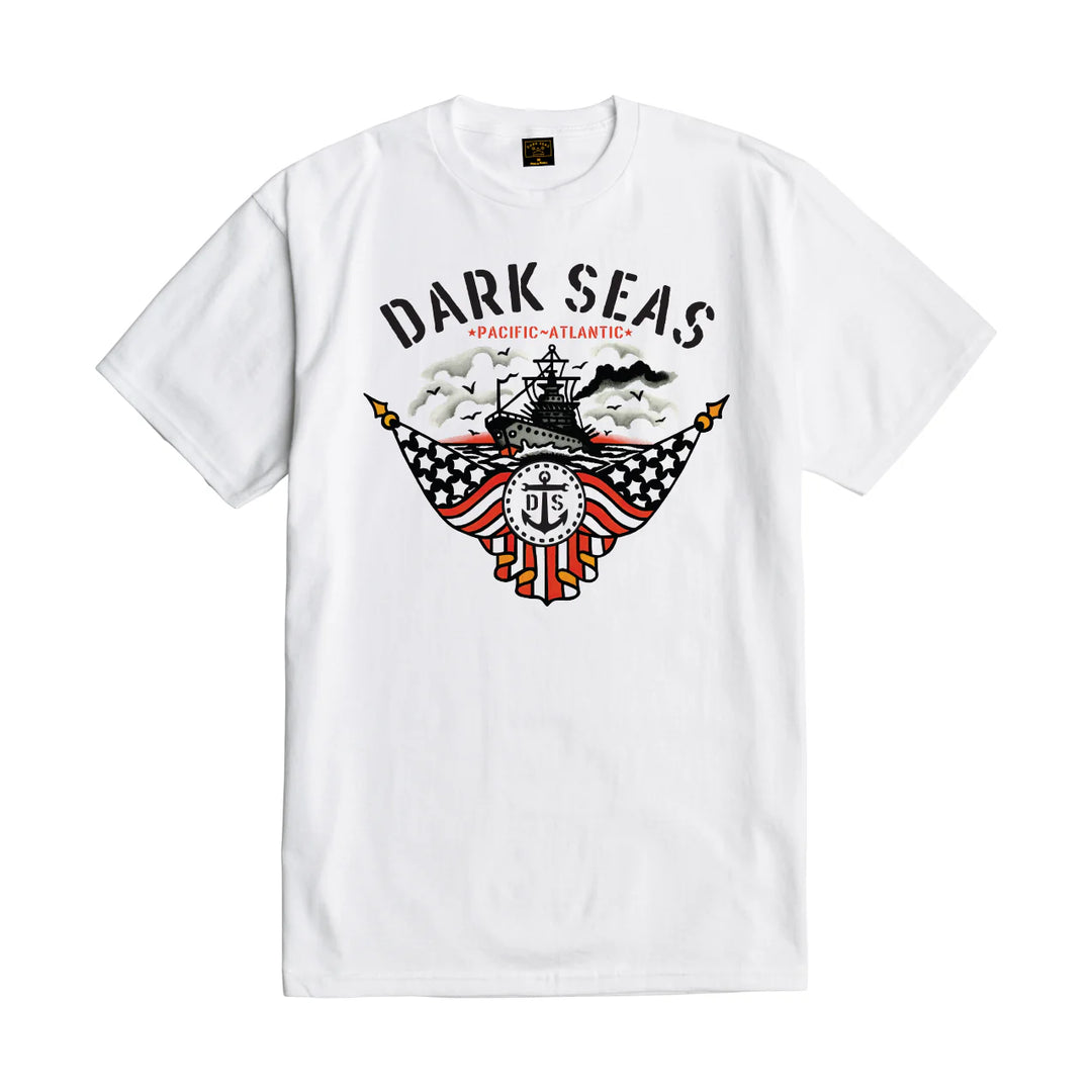 Dark Seas ARMADA STOCK T-SHIRT - WHITE - Sun Diego Boardshop