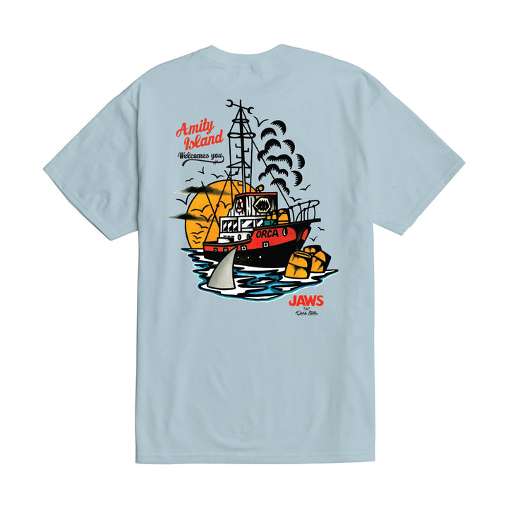 Dark Seas ORCA STOCK T-SHIRT - LIGHT BLUE - Sun Diego Boardshop