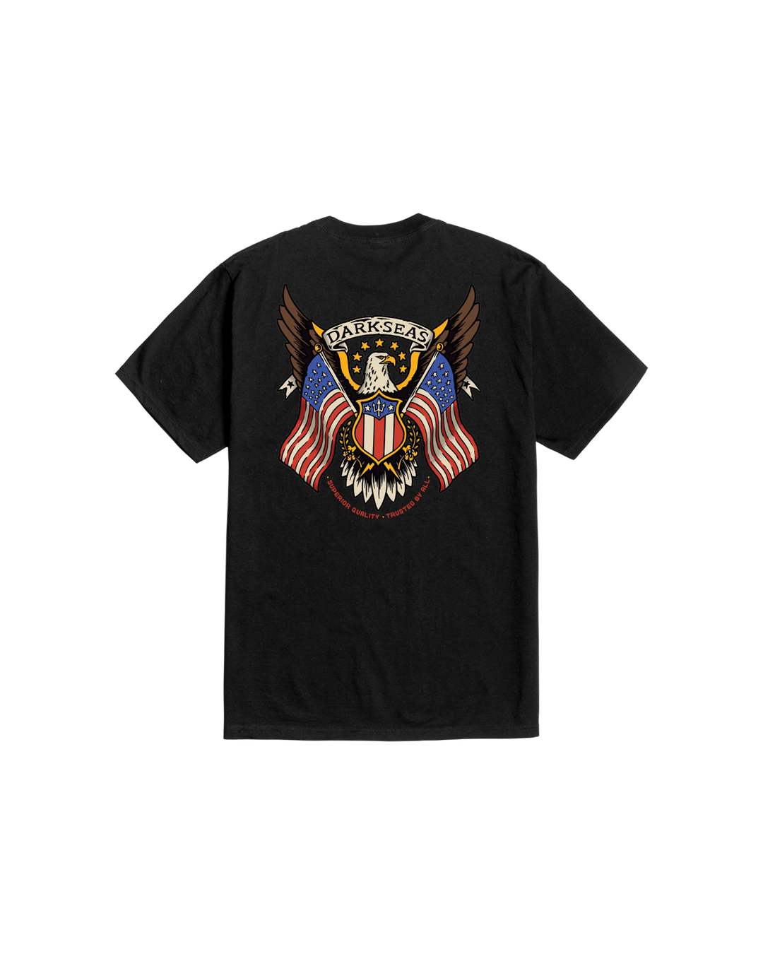 Dark Seas Men's Land Of The Free Stock T-Shirt - Black - Sun Diego Boardshop