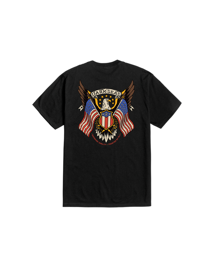 Dark Seas Men's Land Of The Free Stock T-Shirt - Black - Sun Diego Boardshop