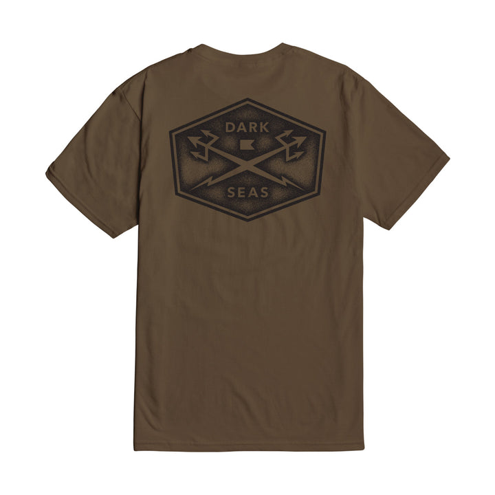 Dark Seas PROGRESSIVE GRAVEL PREMIUM T-SHIRT - COYOTE BROWN - Sun Diego Boardshop