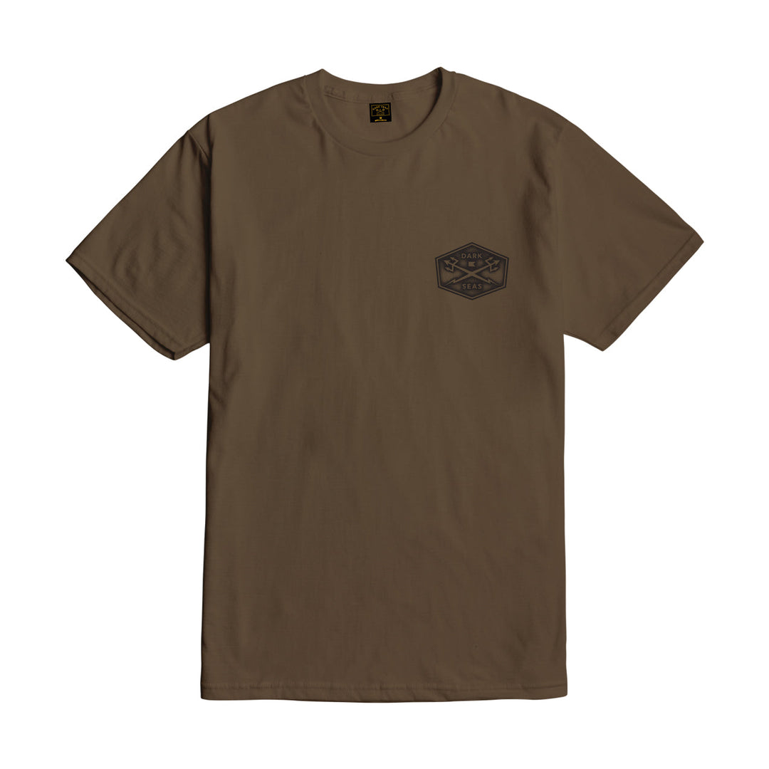 Dark Seas PROGRESSIVE GRAVEL PREMIUM T-SHIRT - COYOTE BROWN - Sun Diego Boardshop