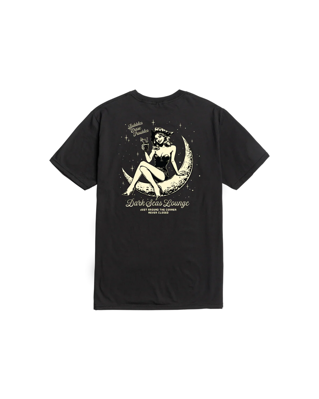 Dark Seas Moon Maiden Premium T-Shirt - Black - Sun Diego Boardshop