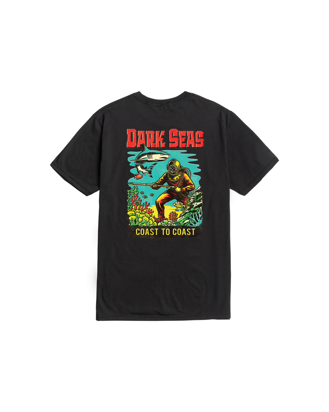 Dark Seas Men's Water Decal Premium T-Shirt - Black - Sun Diego Boardshop