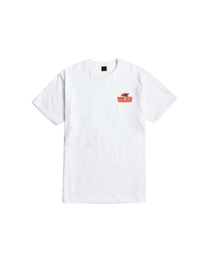 Dark Seas Men's West Coast Water Decal Premium T-Shirt - White - Sun Diego Boardshop