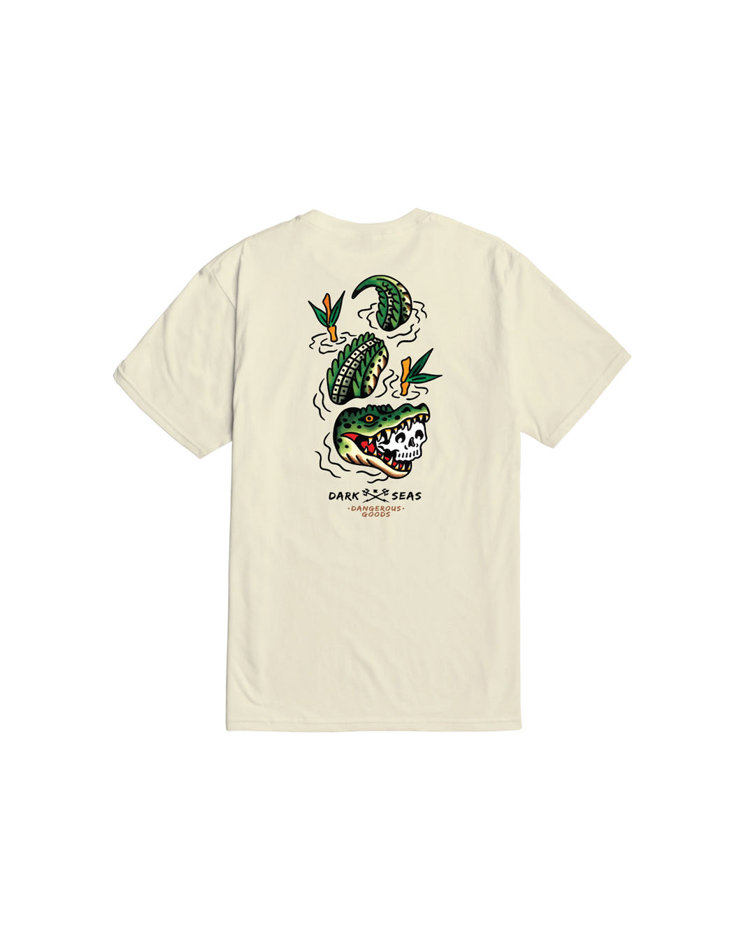Dark Seas Men's Bite First Premium T-Shirt - Cream - Sun Diego Boardshop