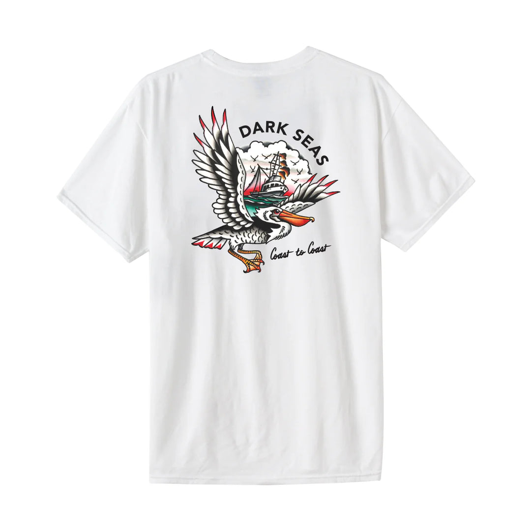 Dark Seas PELICANS WATCH MW WICKING T-SHIRT - WHITE - Sun Diego Boardshop