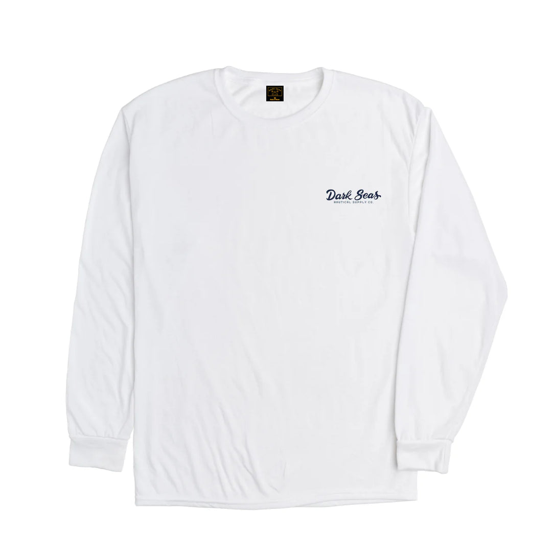 Dark Seas AFFILIATE UV LS T-SHIRT - WHITE - Sun Diego Boardshop