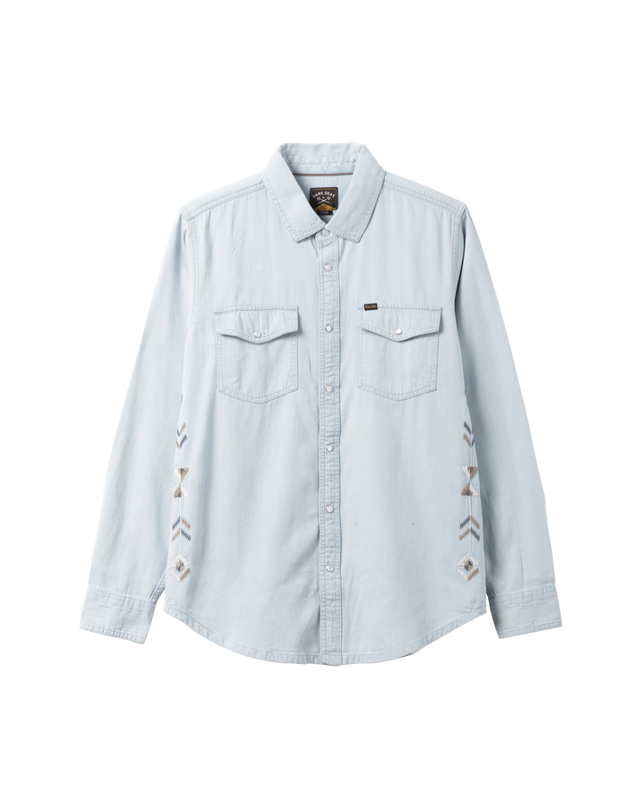 Dark Seas Men's Autry Long Sleeve Shirt - Light Indigo - Sun Diego Boardshop
