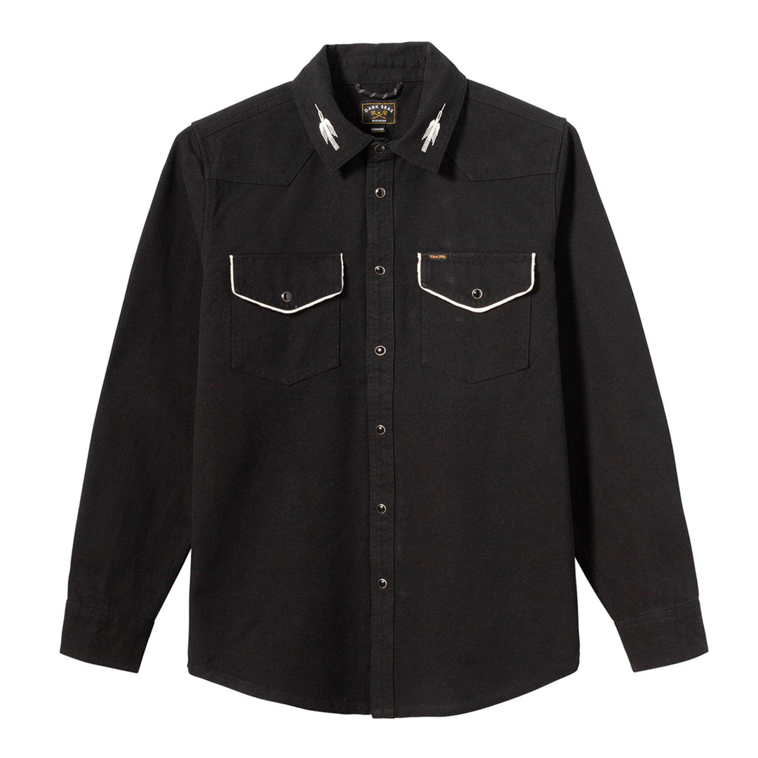 Dark Seas CORVALLIS HEAVYWEIGHT SHIRT - BLACK - Sun Diego Boardshop