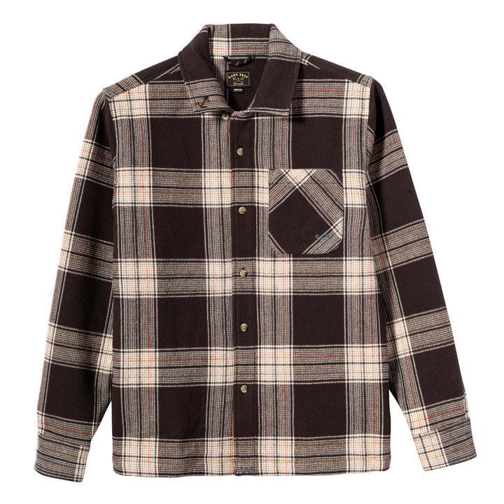 Dark Seas POLARIS HEAVYWEIGHT FLANNEL - BLACK WHITE - Sun Diego Boardshop