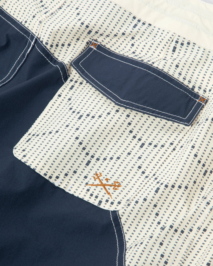 Dark Seas Men's Aliso Boardshort - Indigo/Off-White - Sun Diego Boardshop