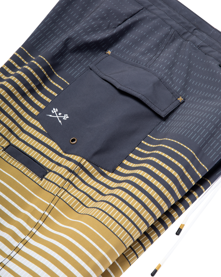 Dark Seas Deepwater Boardshort - Black/Tobacco