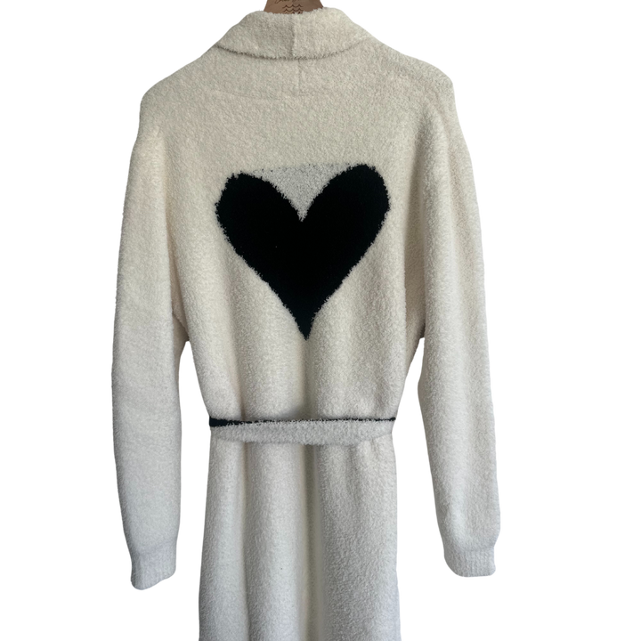 Local Beach Love Collection Heart Luxe Robe - CREAM/BLACK - Sun Diego Boardshop