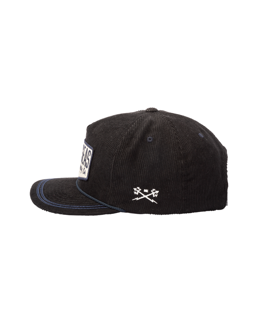 Dark Seas Saddleback Hat - Black