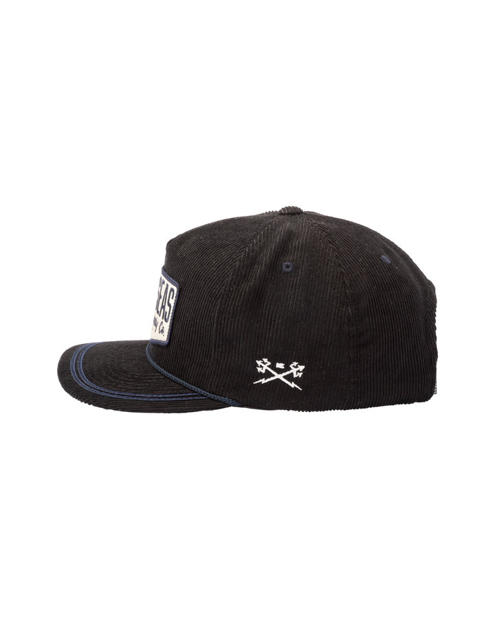 Dark Seas Saddleback Hat - Black