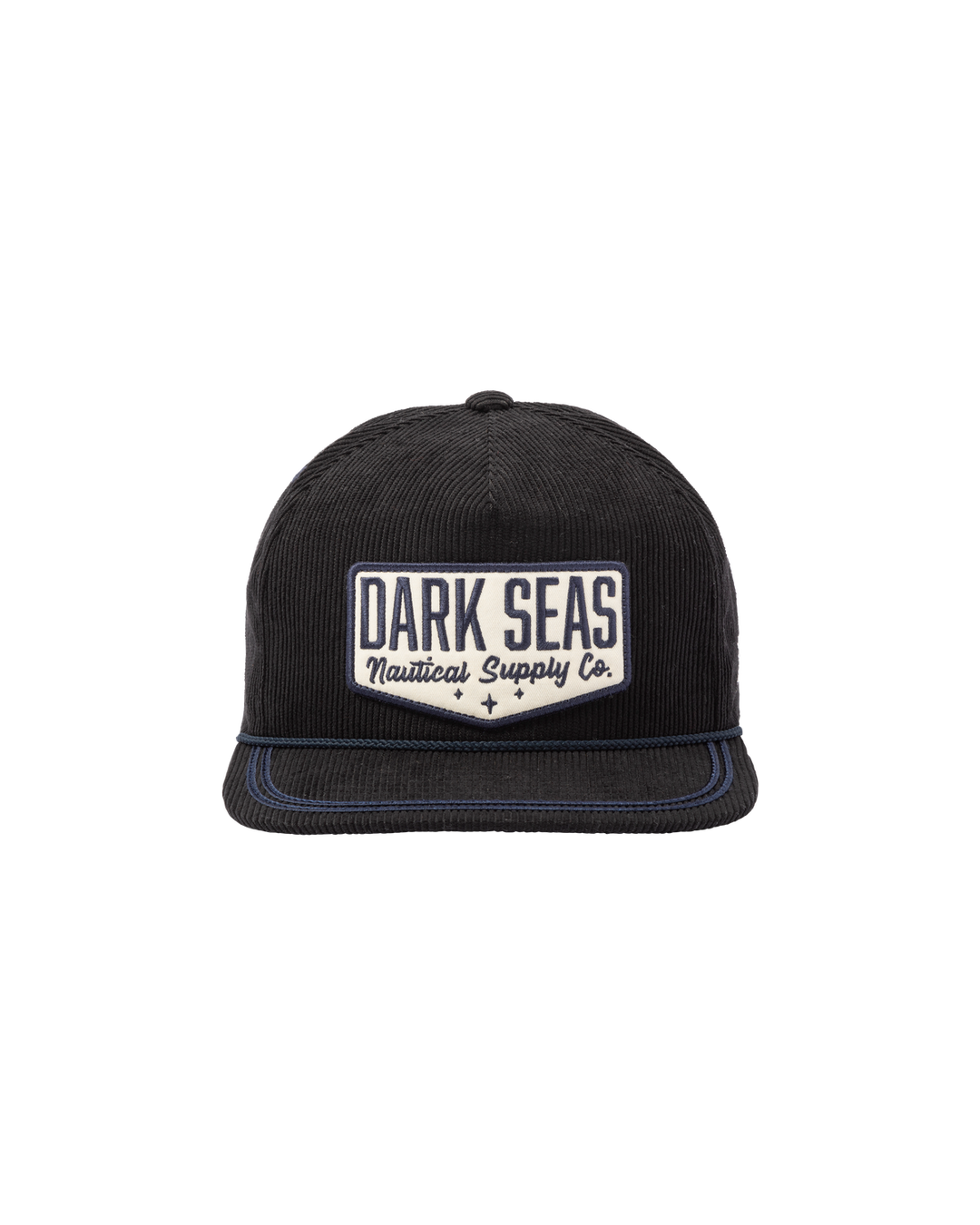 Dark Seas Saddleback Hat - Black