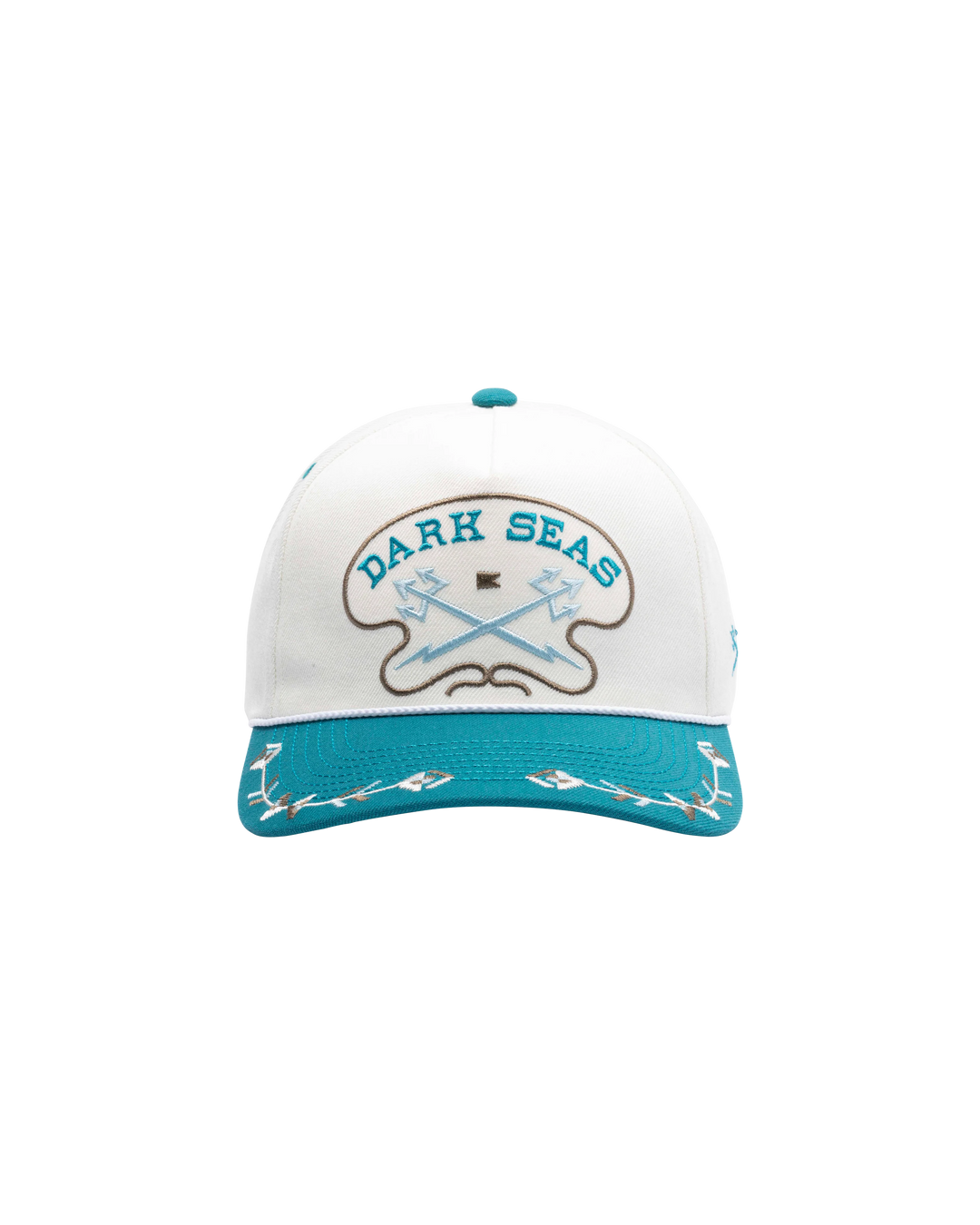 Dark Seas Men's Bronco Hat - Off White/ Teal - Sun Diego Boardshop