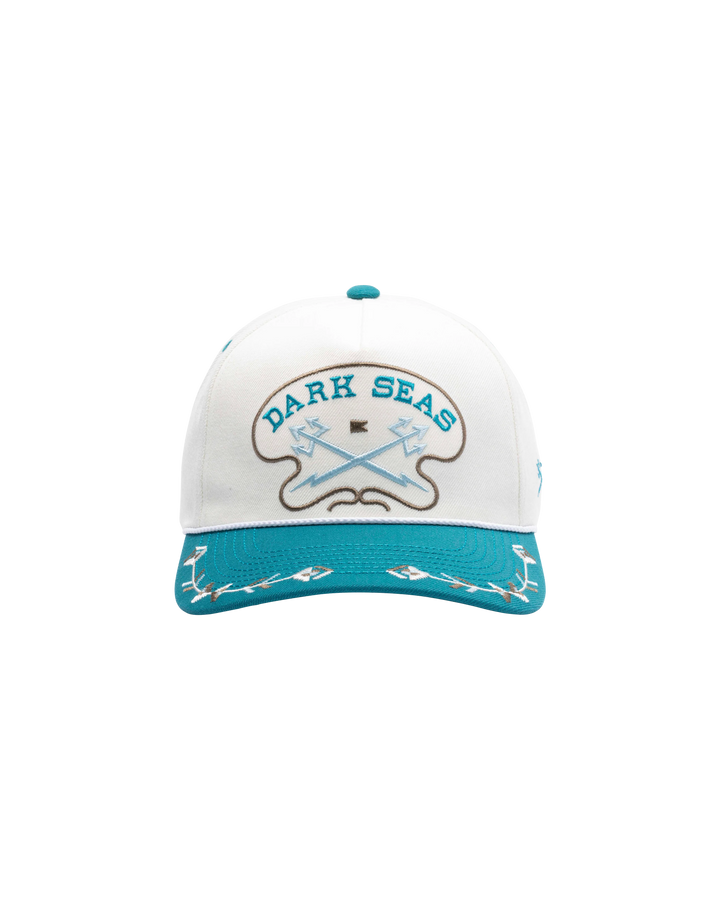 Dark Seas Men's Bronco Hat - Off White/ Teal - Sun Diego Boardshop