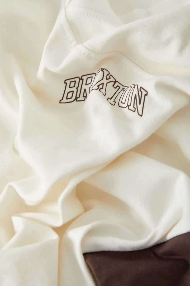 Brixton Women's Boxy Cropped Football T-Shirt - Off White - Sun Diego Boardshop
